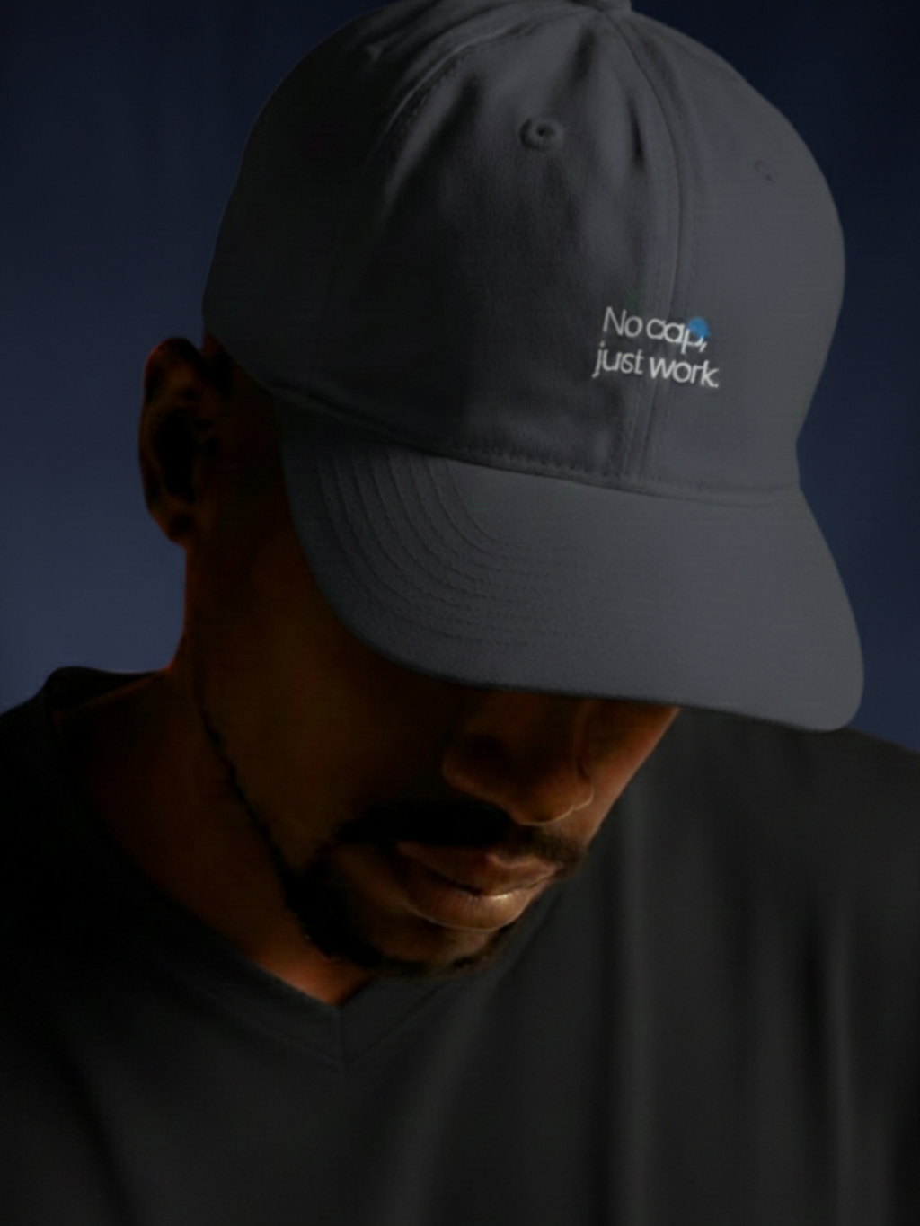No Cap Just Work Embroidered Cap